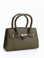 Сумка женская тоут на молнии, 22×8×15 см, зелёная - Фото 8