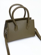 Сумка женская тоут на молнии, 22×8×15 см, зелёная - Фото 10