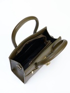 Сумка женская тоут на молнии, 22×8×15 см, зелёная - Фото 4