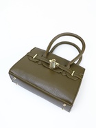 Сумка женская тоут на молнии, 22×8×15 см, зелёная - Фото 13