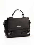 Сумка женская мессенджер на магните, 22×11×17 см, чёрная - Фото 8