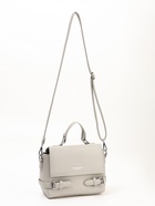 Сумка женская мессенджер на магните, 22×11×17 см, серая - Фото 14