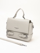 Сумка женская мессенджер на магните, 22×11×17 см, серая - Фото 7