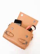 Сумка женская мессенджер на магните, 22×11×17 см, бежевая - Фото 4