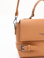 Сумка женская мессенджер на магните, 22×11×17 см, бежевая - Фото 6