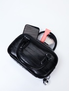 Сумка женская саквояж на молнии, 20×9×12 см, чёрная - Фото 11