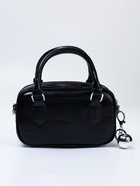 Сумка женская саквояж на молнии, 20×9×12 см, чёрная - Фото 4