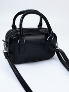 Сумка женская саквояж на молнии, 20×9×12 см, чёрная - Фото 6