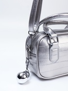 Сумка женская саквояж на молнии, 20×9×12 см, серебристая - Фото 7