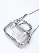 Сумка женская саквояж на молнии, 20×9×12 см, серебристая - Фото 8