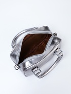 Сумка женская саквояж на молнии, 20×9×12 см, серебристая - Фото 9