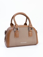 Сумка женская саквояж на молнии, 22×7×14 см, коричневая - Фото 5