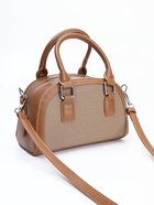 Сумка женская саквояж на молнии, 22×7×14 см, коричневая - Фото 6