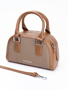 Сумка женская саквояж на молнии, 22×7×14 см, коричневая - Фото 7