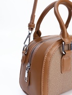 Сумка женская саквояж на молнии, 22×7×14 см, коричневая - Фото 8