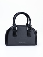 Сумка женская саквояж на молнии, 22×7×14 см, чёрная - Фото 4