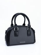 Сумка женская саквояж на молнии, 22×7×14 см, чёрная - Фото 5