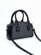 Сумка женская саквояж на молнии, 22×7×14 см, чёрная - Фото 6