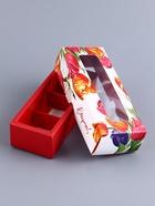 Коробка с обечайкой для 3 конфет, с окном «8 марта», 13×5×3.3 см - Фото 4