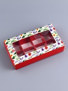 Коробка складная для 8 конфет «Презент», 9.8×17.7×3.5 см - Фото 1