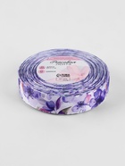 Лента репсовая «Сирень», 25 мм, 23±1 м, фиолетовая, белая 10670286