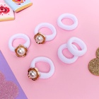 Резинки для волос «Нежность», набор 6 шт., благородный цветок, 2 см, белые (комплект 6 шт) - фото 31560839