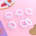 Резинки для волос «Нежность», набор 6 шт., двойной бантик, 2 см, белые (комплект 6 шт) - фото 31560841