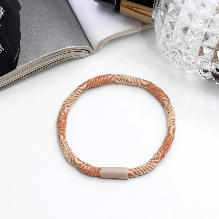 Резинка для волос «Спорт элит», волна галант, 5 см, бежевая