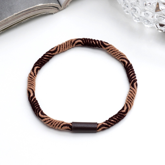 Резинка для волос «Спорт элит», волна галант, 5 см, коричневая