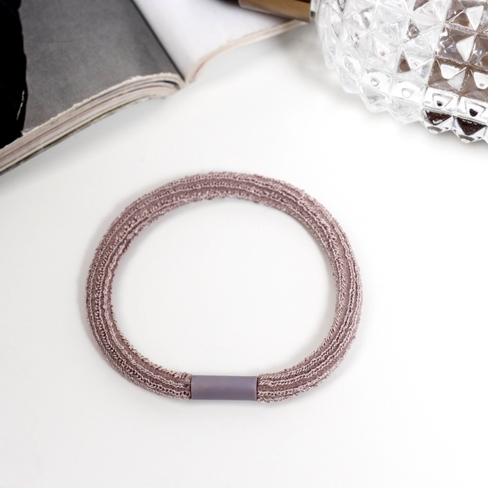 Резинка для волос «Спорт элит», нежность галант, 5 см, серая - Фото 1