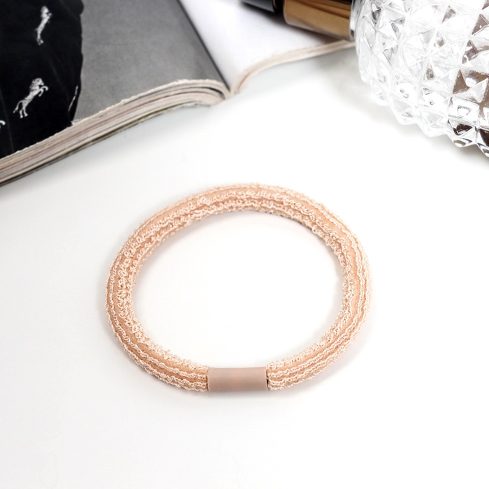 Резинка для волос «Спорт элит», нежность галант, 5 см, бежевая - Фото 1