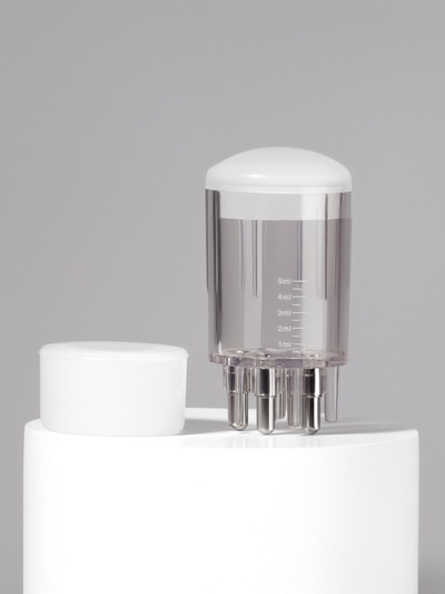 Аппликатор для волос и головы, с резервуаром, 5 мл, d=2.7×5.5 см, белый, прозрачный