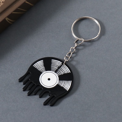 Брелок акрил "Расплавившаяся пластинка" 4,5х4х0,2 см