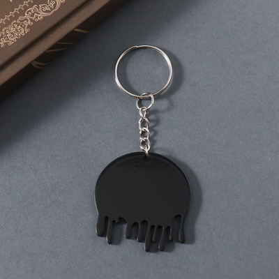 Брелок акрил "Расплавившаяся пластинка" 4,5х4х0,2 см