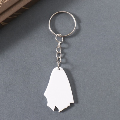 Брелок акрил "Привидение с сердечками" 3,7х2,6х0,2 см