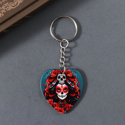 Брелок для ключей на кольце «Девушка в маске», акрил, 4×3.8×0.2 см