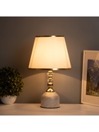 Лампа настольная «Эдикт» 1×40 Вт Е27 белый/золото 27×27×45 см - фото 4728178