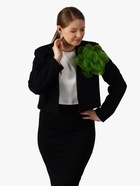 Брошь текстильная «Цветок» объемный, невесомый, цвет зелёный - Фото 4