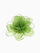 Брошь текстильная «Цветок» объемный, невесомый, цвет зелёный - Фото 5