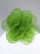 Брошь текстильная «Цветок» объемный, невесомый, цвет зелёный - Фото 6