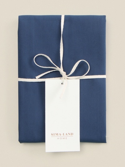 Наволочка SL Home Percale 300ТС, 70×70+3 см, синяя, перкаль, хлопок 100%
