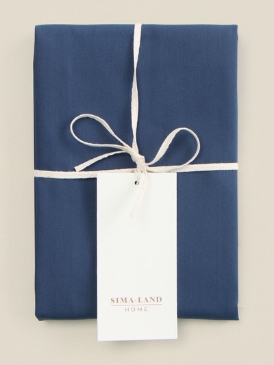 Наволочка SL Home Percale 300ТС, 70×70+3 см, синяя, перкаль, хлопок 100%