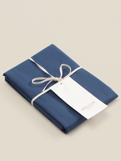 Наволочка SL Home Percale 300ТС, 70×70+3 см, синяя, перкаль, хлопок 100%