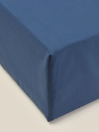 Простыня на резинке 300ТС SL Home Percale 180×200+30 см, синий, 100% хлопок - Фото 9