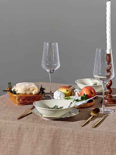 Скатерть Этель Woody, 180×135 см, лён 100%, 190 г/м²