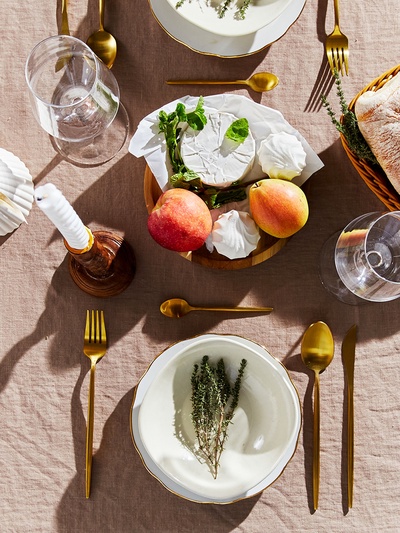 Скатерть Этель Woody, 180×135 см, лён 100%, 190 г/м²