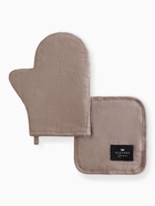 Кухонный набор «Этель» Woody: варежка 20×28 см, прихватка 19×19 см, лён 100%,190 г/м² - Фото 1