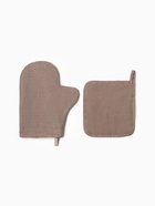 Набор кухонный Этель Woody: варежка 20×28 см, прихватка 19×19 см, лён 100%,190 г/м² 10494061