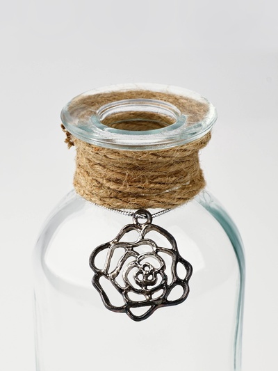 Ваза для цветов «Розочка», стекло, 16×5.5 см