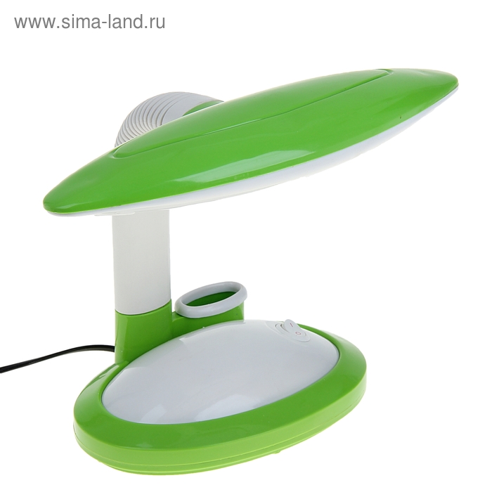 Лампа настольная LED, h=25 см, с подставкой для канцтоваров (V220/9 Вт) с выкл.зеленая - Фото 1